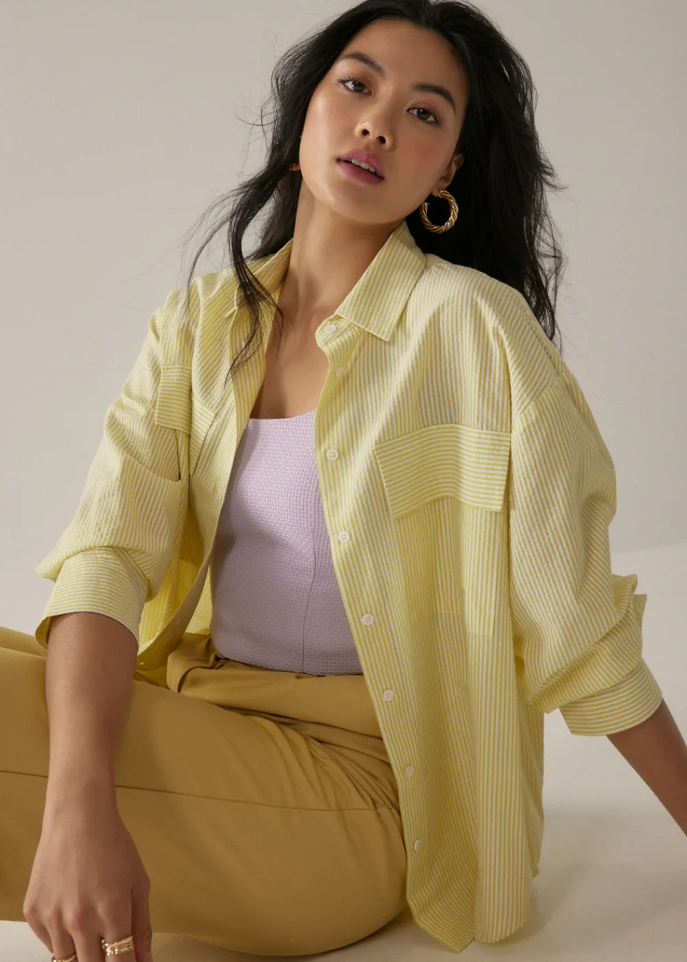 Love, Bonito Blouses & Shirts*Mariah Striped Oversized Shirt