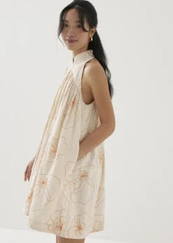 Love, Bonito Party Dresses|Party & Occasions*Martina Embroidered Mandarin Collar Mini Dress in Rekindled Blooms