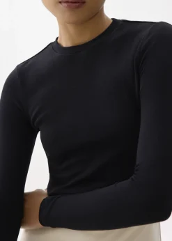 Love, Bonito Casual Tops|Petite-Friendly*Mason Crop Crew Neck Long Sleeve Top