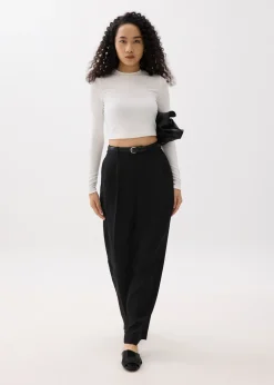 Love, Bonito Casual Tops|Petite-Friendly*Mason Crop Crew Neck Long Sleeve Top