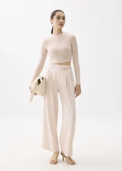 Love, Bonito Casual Tops|Petite-Friendly*Mason Crop Crew Neck Long Sleeve Top