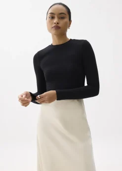 Love, Bonito Casual Tops|Petite-Friendly*Mason Crop Crew Neck Long Sleeve Top