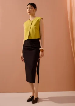 Love, Bonito Skirts*Mei Elastic High Slit Column Midi Skirt