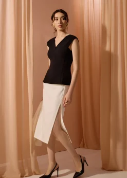 Love, Bonito Skirts*Mei Elastic High Slit Column Midi Skirt