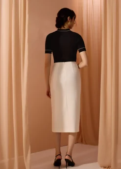 Love, Bonito Skirts*Mei Elastic High Slit Column Midi Skirt
