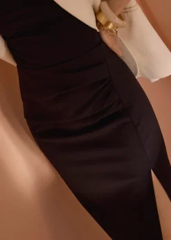 Love, Bonito Skirts*Mei Elastic High Slit Column Midi Skirt