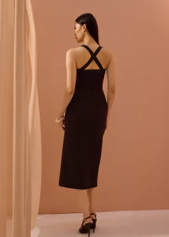 Love, Bonito Skirts*Mei Elastic High Slit Column Midi Skirt