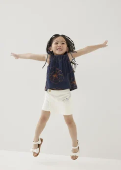 Kids Love, Bonito Casual Tops|Tanks & Camis*Mei Embroidered Babydoll Camisole Top in Rekindled Blooms