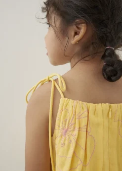 Kids Love, Bonito Casual Tops|Tanks & Camis*Mei Embroidered Babydoll Camisole Top in Rekindled Blooms