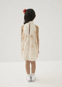 Kids Love, Bonito Party Dresses|Kidswear*Melati Embroidered Babydoll Mini Dress in Rekindled Blooms