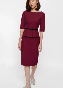 Love, Bonito Work Dresses*Melges Peplum Midi Dress