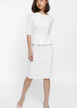 Love, Bonito Work Dresses*Melges Peplum Midi Dress