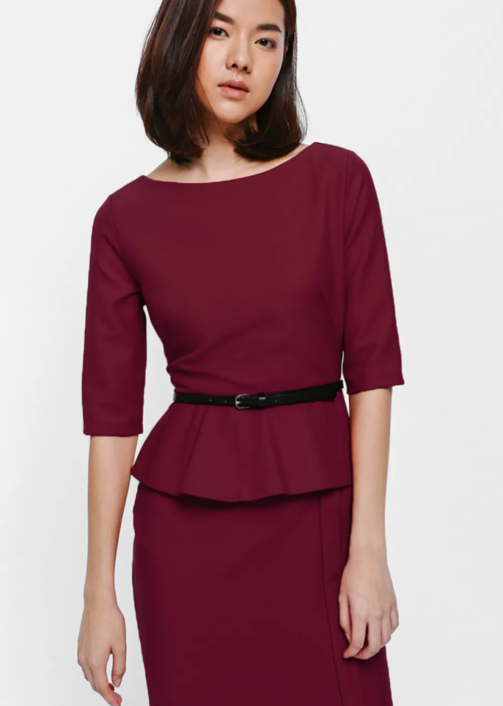 Love, Bonito Work Dresses*Melges Peplum Midi Dress