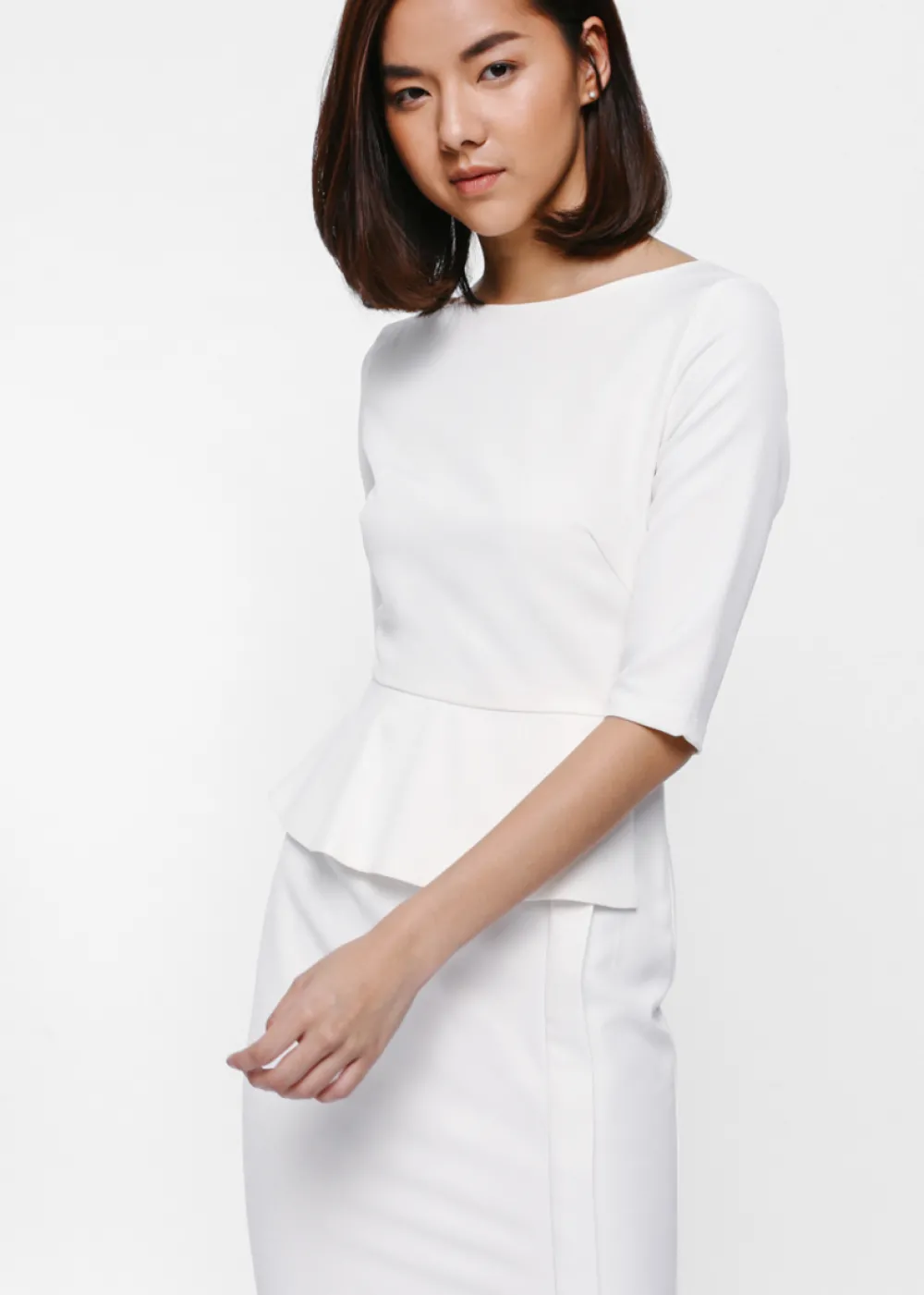 Love, Bonito Work Dresses*Melges Peplum Midi Dress