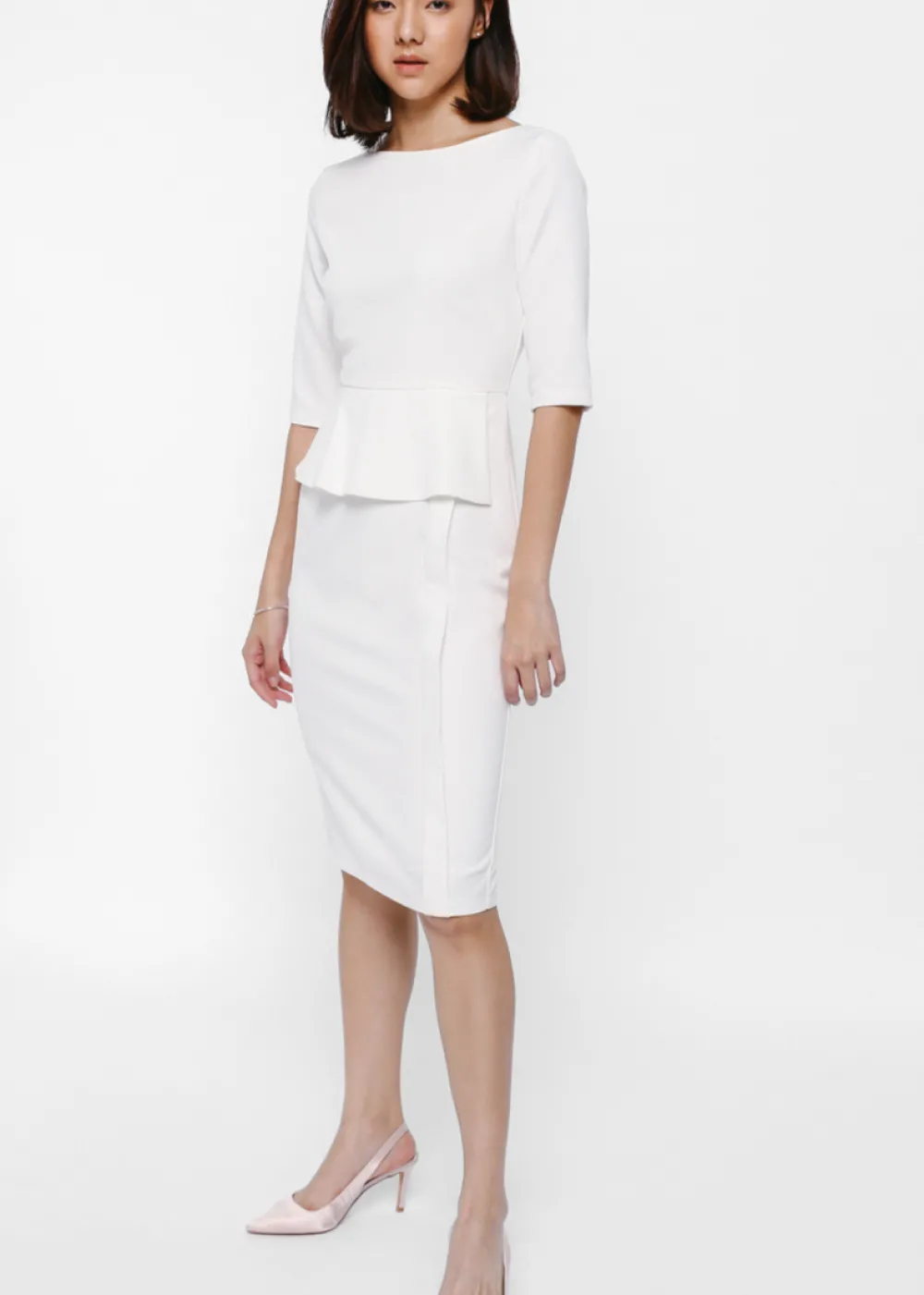Love, Bonito Work Dresses*Melges Peplum Midi Dress