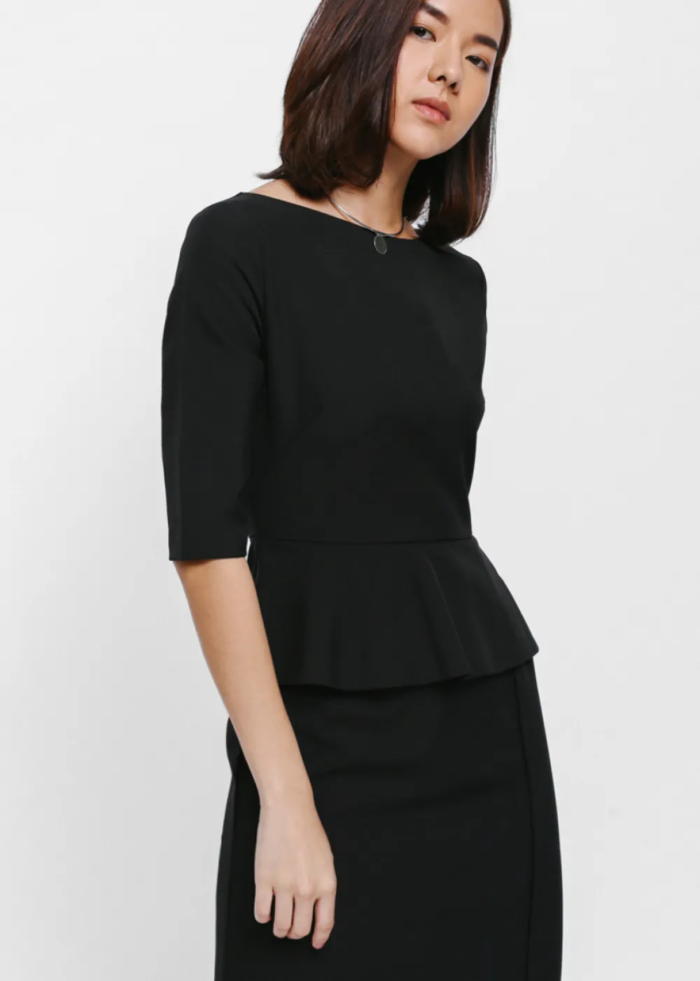 Love, Bonito Work Dresses*Melges Peplum Midi Dress