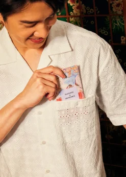 Love, Bonito Blouses & Shirts|Weekend*Men's Broderie Relaxed Collared Shirt