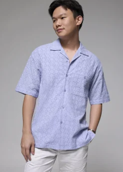 Love, Bonito Blouses & Shirts|Weekend*Men's Broderie Relaxed Collared Shirt