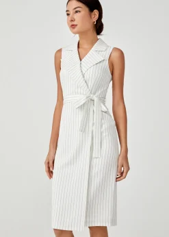 Love, Bonito Work Dresses*Merida Pinstripe Tailored Midi Dress