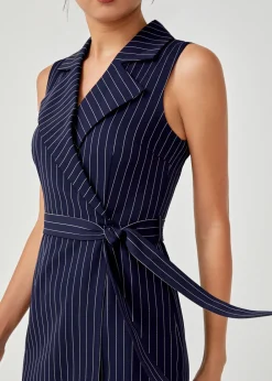 Love, Bonito Work Dresses*Merida Pinstripe Tailored Midi Dress