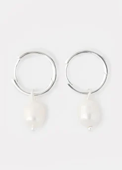 Love, Bonito Weekend|Bags & Accessories*Metal Pearl Dangling Hoop Earrings