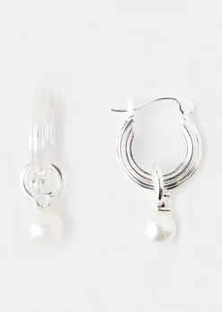 Love, Bonito Party & Occasions|Bags & Accessories*Metal Pearl Hoop Earrings