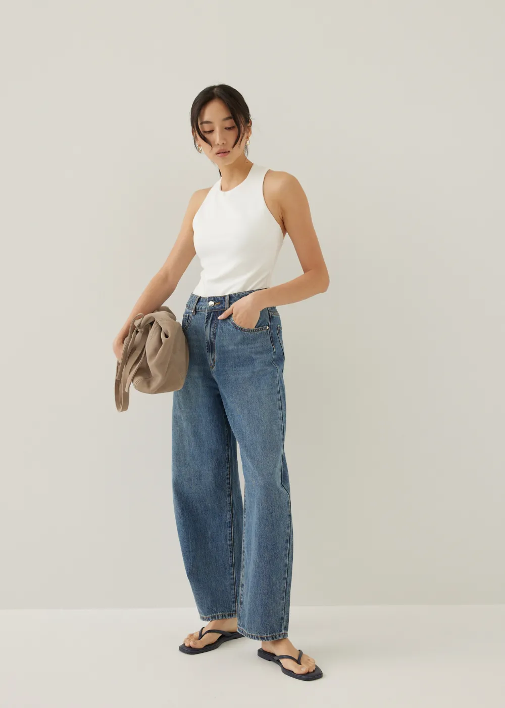Love, Bonito Casual Pants|Weekend & Vacation Pants*Mickee Denim Barrel Jeans