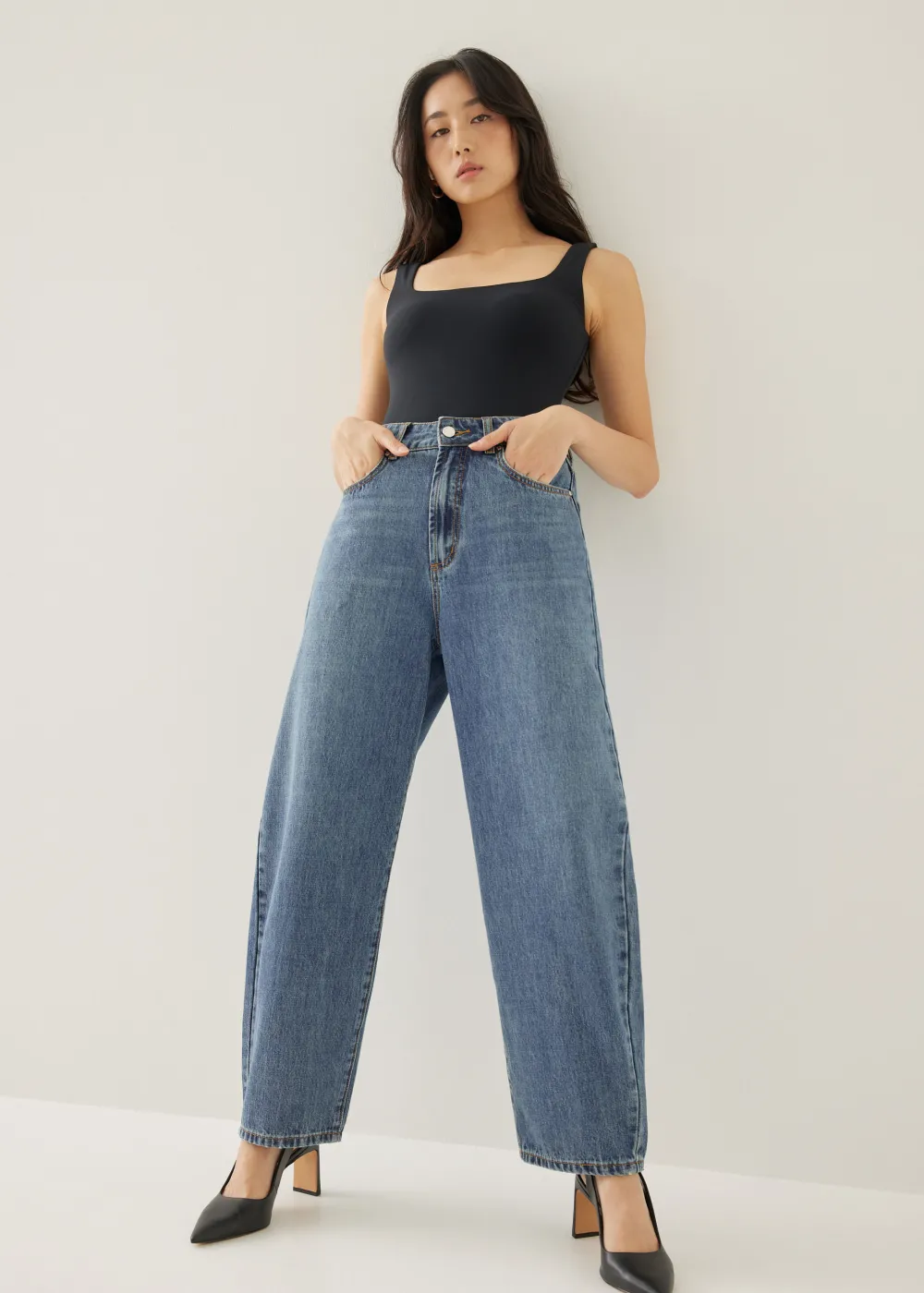 Love, Bonito Casual Pants|Weekend & Vacation Pants*Mickee Denim Barrel Jeans