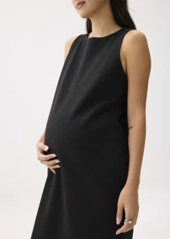 Love, Bonito Work Dresses*Neoprene Round Neck Shift Midaxi Dress