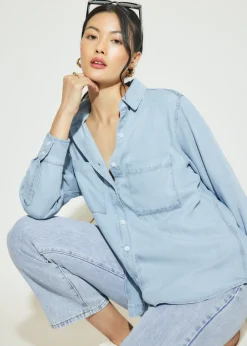 Love, Bonito Blouses & Shirts|Casual Tops*Noleen Chambray Shirt