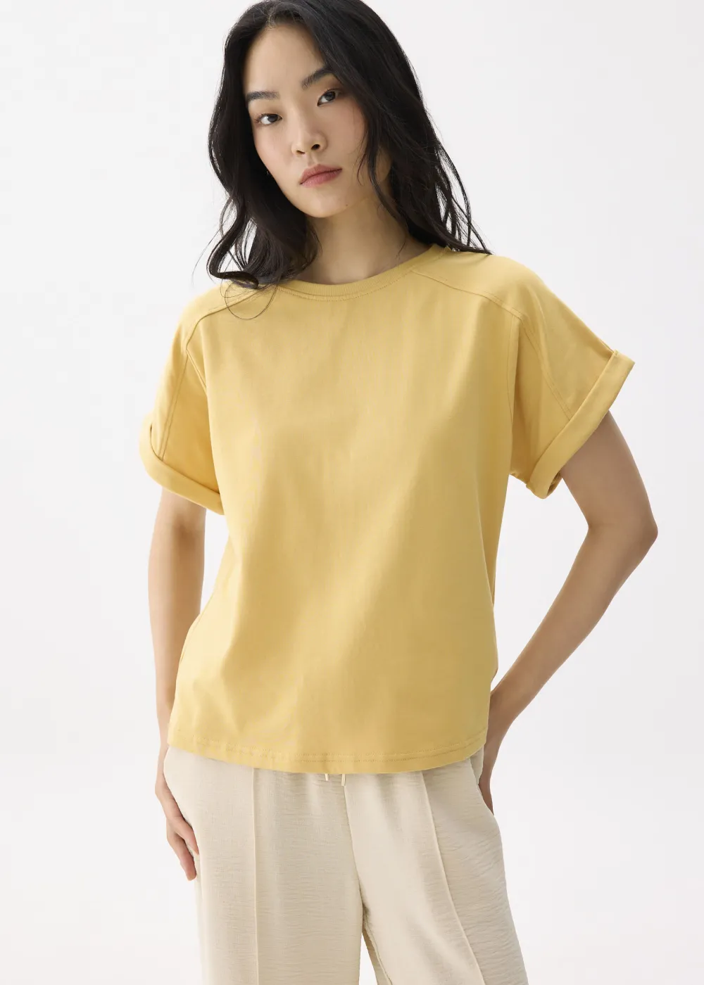 Love, Bonito Casual Tops|Weekend*Oversized Jersey Round Neck Tee