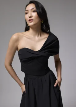 Love, Bonito Party Tops|Petite-Friendly*Padded Asymmetric Front Twist Top