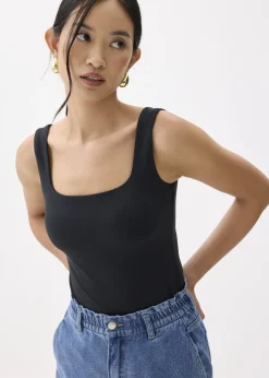 Love, Bonito Casual Tops|Casual*Padded Jersey Square Neck Top