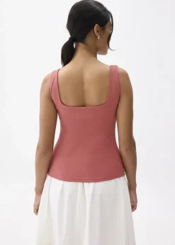 Love, Bonito Casual Tops|Casual*Padded Jersey Square Neck Top