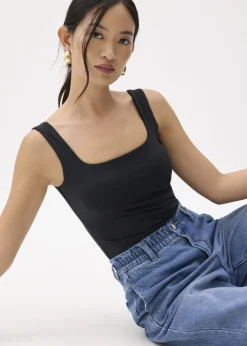 Love, Bonito Casual Tops|Casual*Padded Jersey Square Neck Top