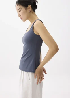 Love, Bonito Casual Tops|Casual*Padded Jersey Square Neck Top