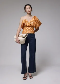 Love, Bonito Party Tops|Party & Occasions*Padded Lace Asymmetric Puff Sleeve Top