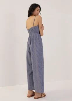 Love, Bonito Weekend|Vacation*Padded Plunge Linen Jumpsuit