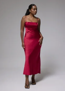 Love, Bonito Party & Occasions|Dresses*Padded Satin Column Maxi Dress