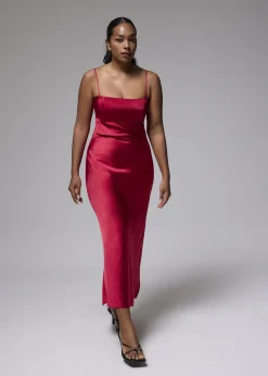 Love, Bonito Party & Occasions|Dresses*Padded Satin Column Maxi Dress