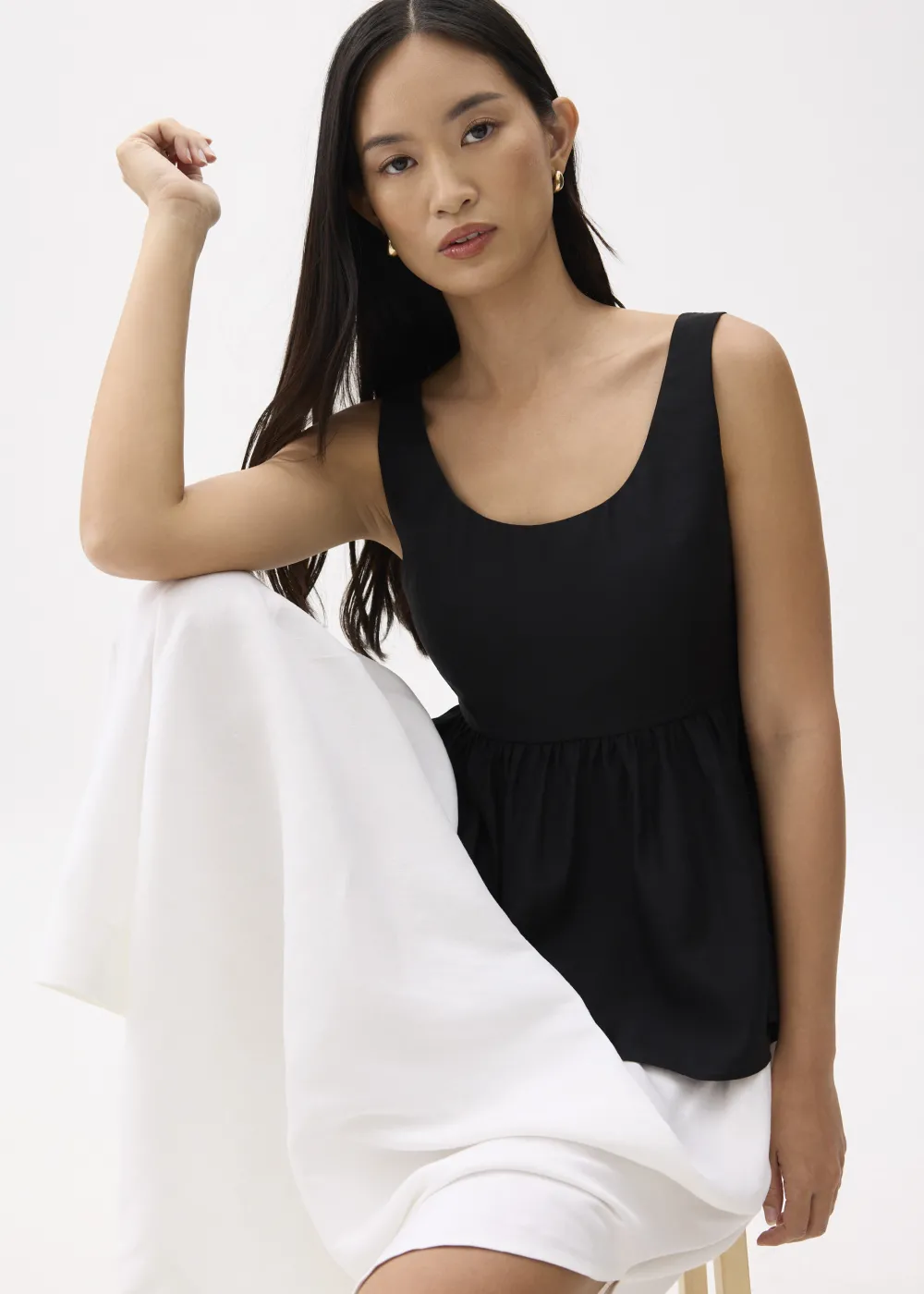 Love, Bonito Blouses & Shirts|Weekend*Padded Scoop Neck Peplum Top