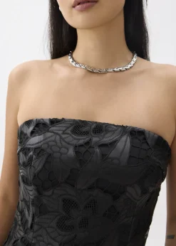 Love, Bonito Party Dresses|Party & Occasions*Padded Vegan Leather Lace Tube Midaxi Dress