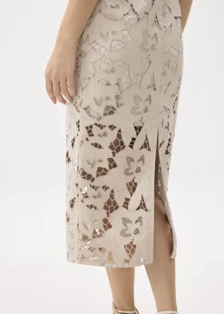 Love, Bonito Party Dresses|Party & Occasions*Padded Vegan Leather Lace Tube Midaxi Dress