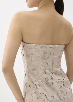 Love, Bonito Party Dresses|Party & Occasions*Padded Vegan Leather Lace Tube Midaxi Dress