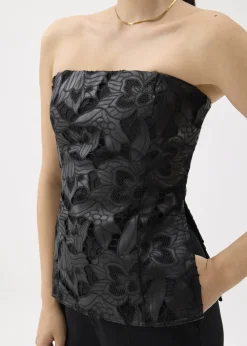 Love, Bonito Party Tops|Party & Occasions*Padded Vegan Leather Lace Tube Top