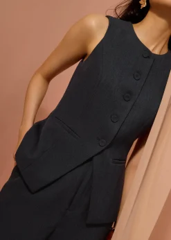 Love, Bonito Weekend|Work*Padma Textured Round Neck Long Vest Top