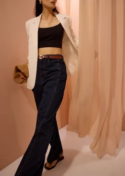 Love, Bonito Vacation*Parker Panelled Straight Leg Jeans