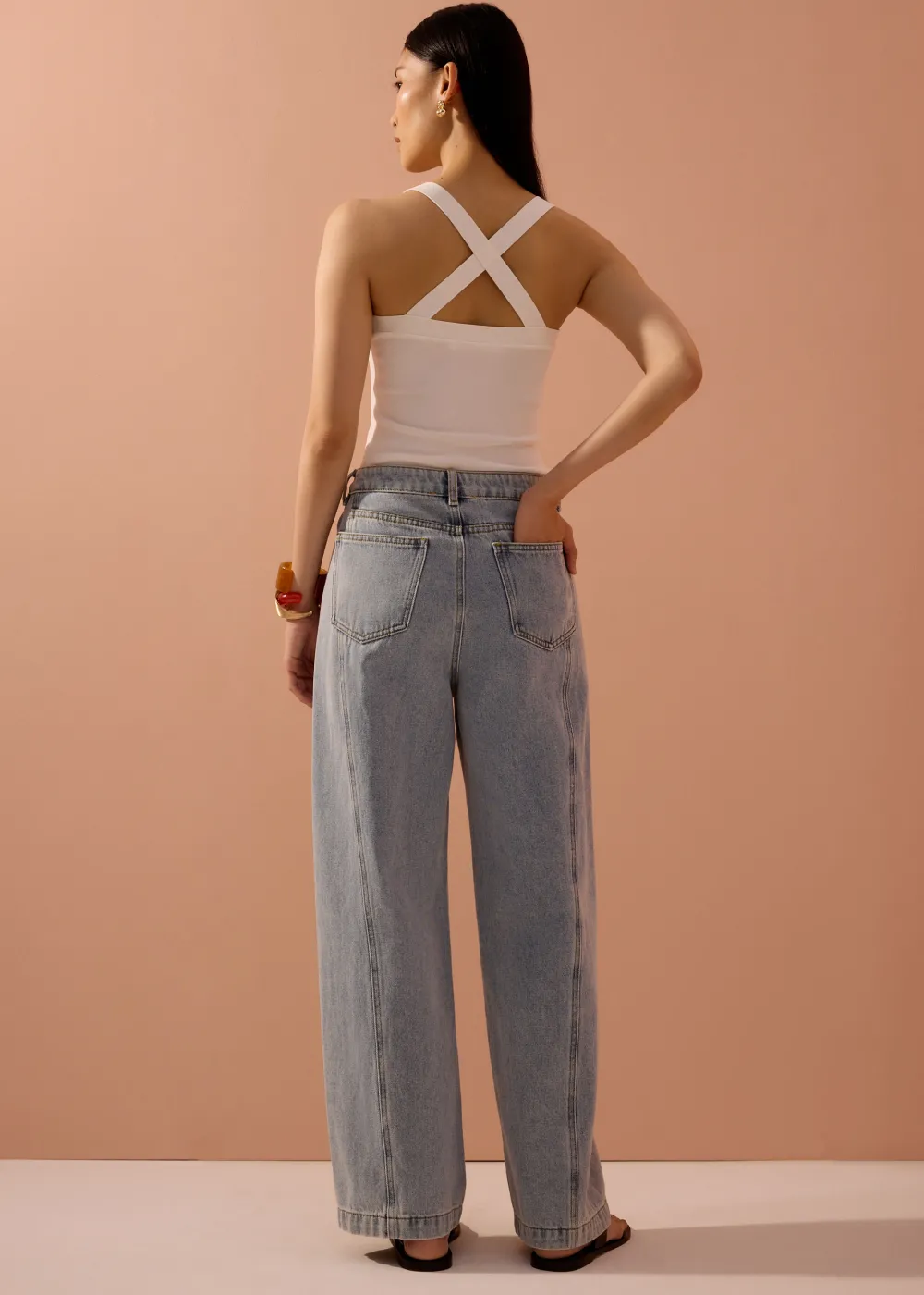Love, Bonito Vacation*Parker Panelled Straight Leg Jeans