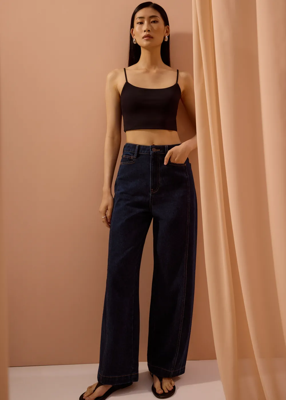 Love, Bonito Vacation*Parker Panelled Straight Leg Jeans