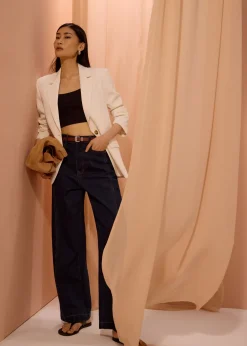 Love, Bonito Vacation*Parker Panelled Straight Leg Jeans